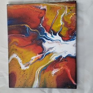 Original Abstract 8x10 acrylic artwork. Painting